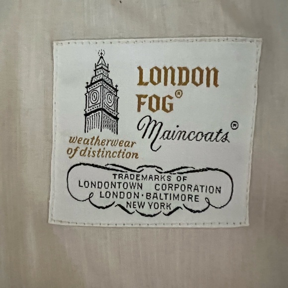 London Fog - 80s vintage classic long waterproof beige coat from UK - Picture 7 of 10